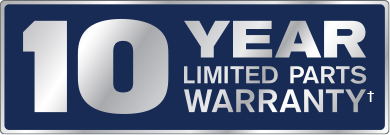 10 Year Limited Parts Warranty