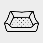 Dog bed icon