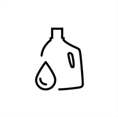 Detergent bottle with a water drop icon