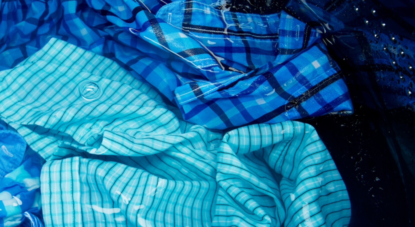 Clothes washing in a Maytag® washer Clothes washing in a Maytag® washer