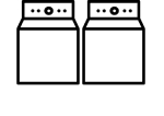 Side-by-side washer and dryer icon