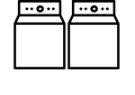 Side-by-side washer and dryer icon