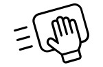 Hand wiping icon