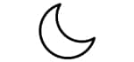 Crescent moon icon
