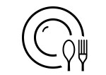 Plate and utensil icon