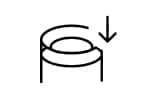 Filter with down arrow icon