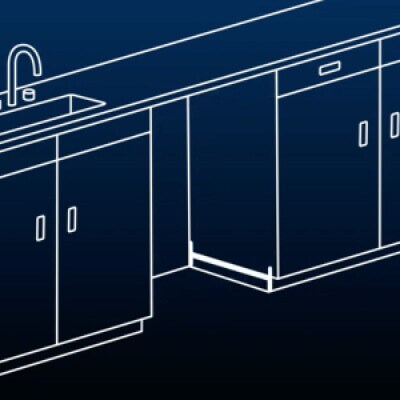Dishwasher opening depth
