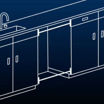 Dishwasher opening width