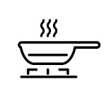 Cookware on burner icon