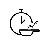 Set timer and stir as needed icon