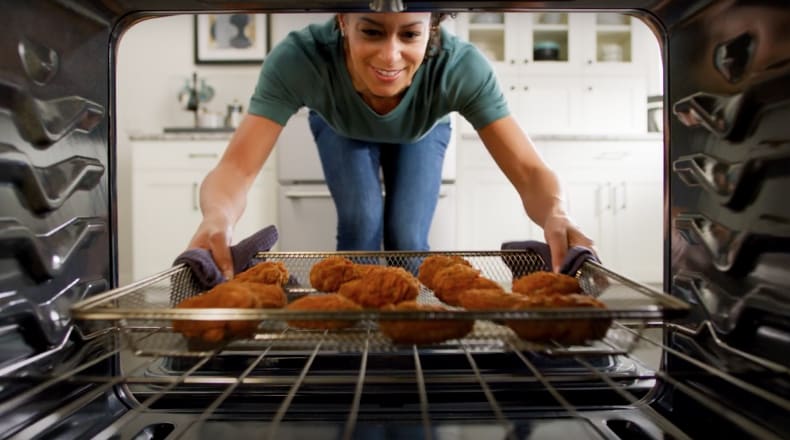 maytag electric range with air fryer