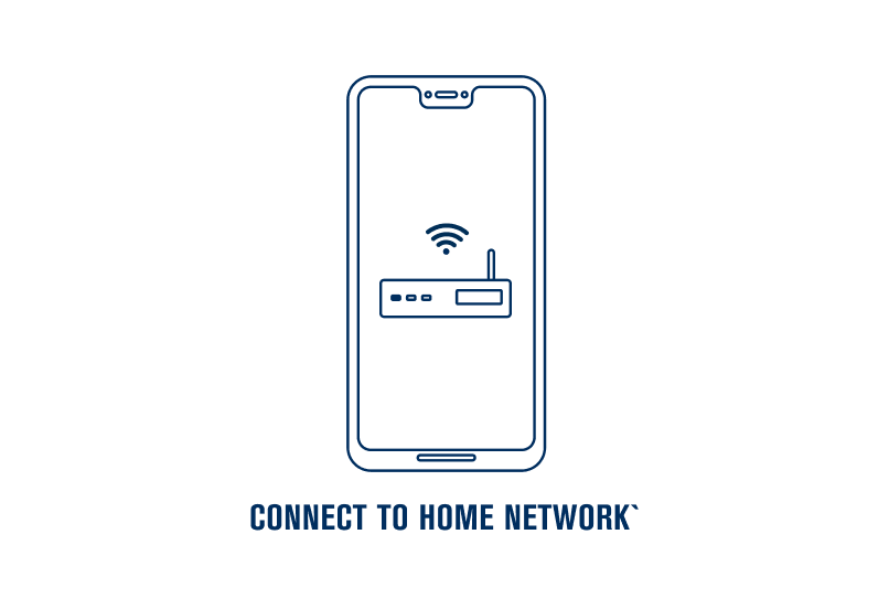 Step 10. Connect to home network.