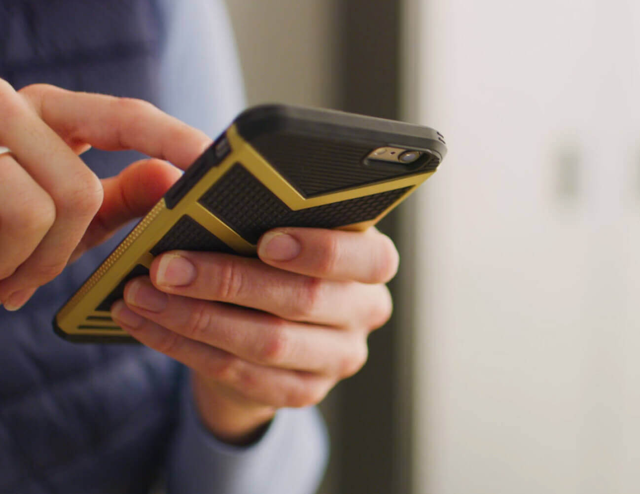 A person on their phone.