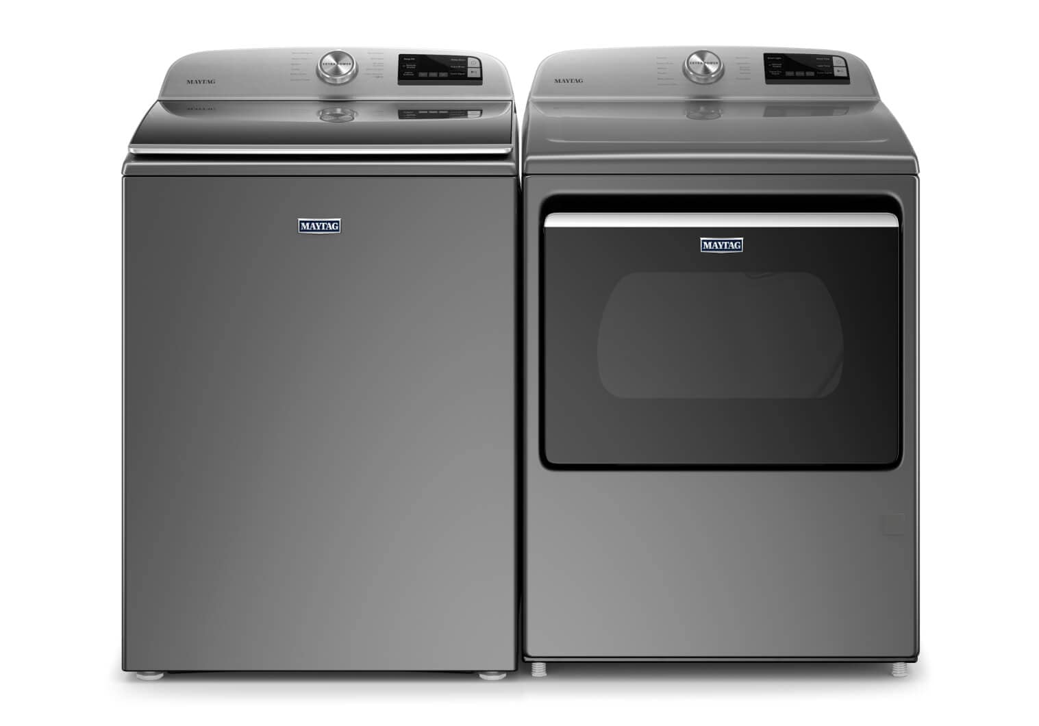4.7 CU. FT. SMART TOP LOAD WASHER &amp; 7.4 CU. FT. DRYER