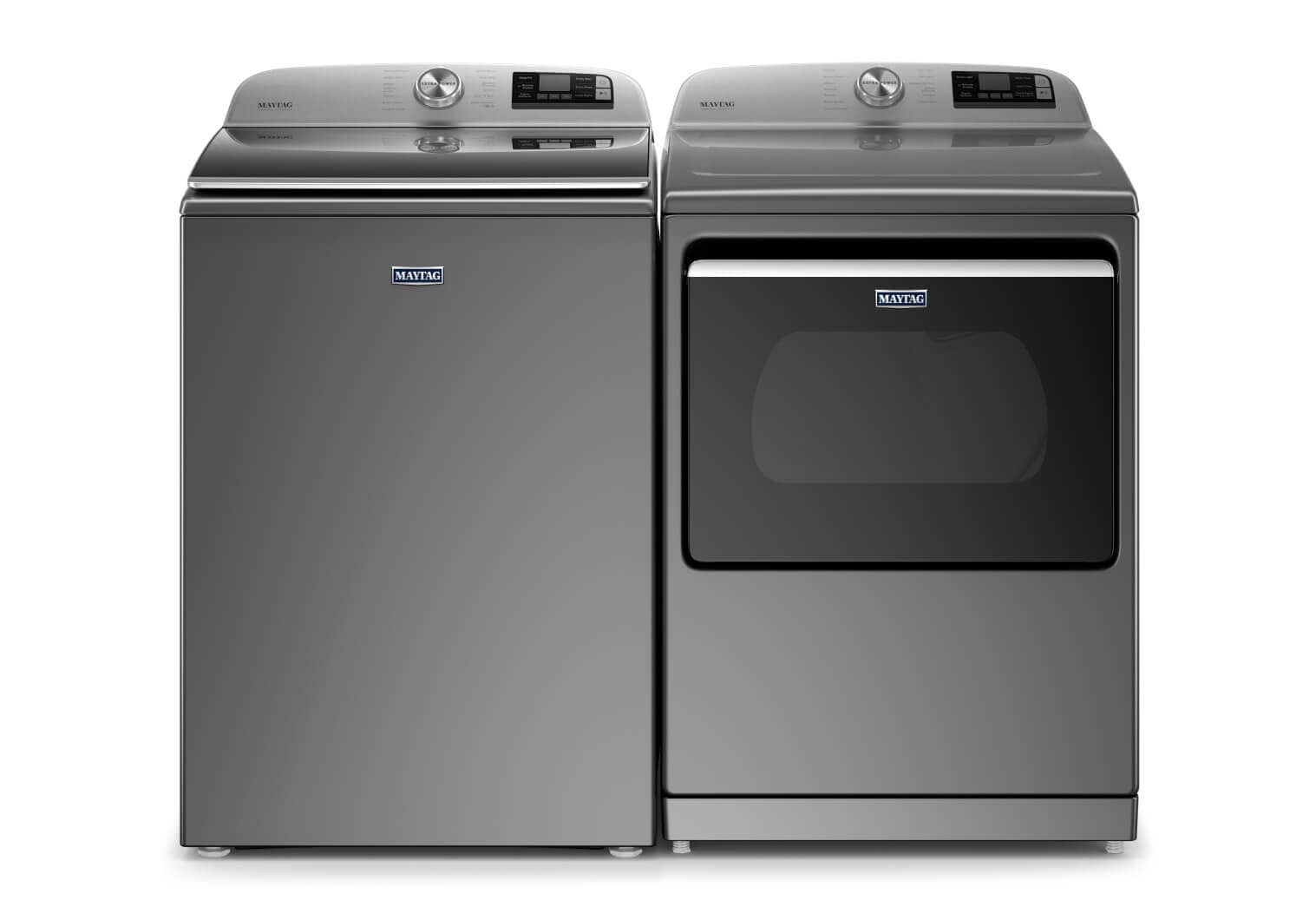 5.3 CU. FT. SMART TOP LOAD WASHER &amp; 7.4 CU. FT. DRYER