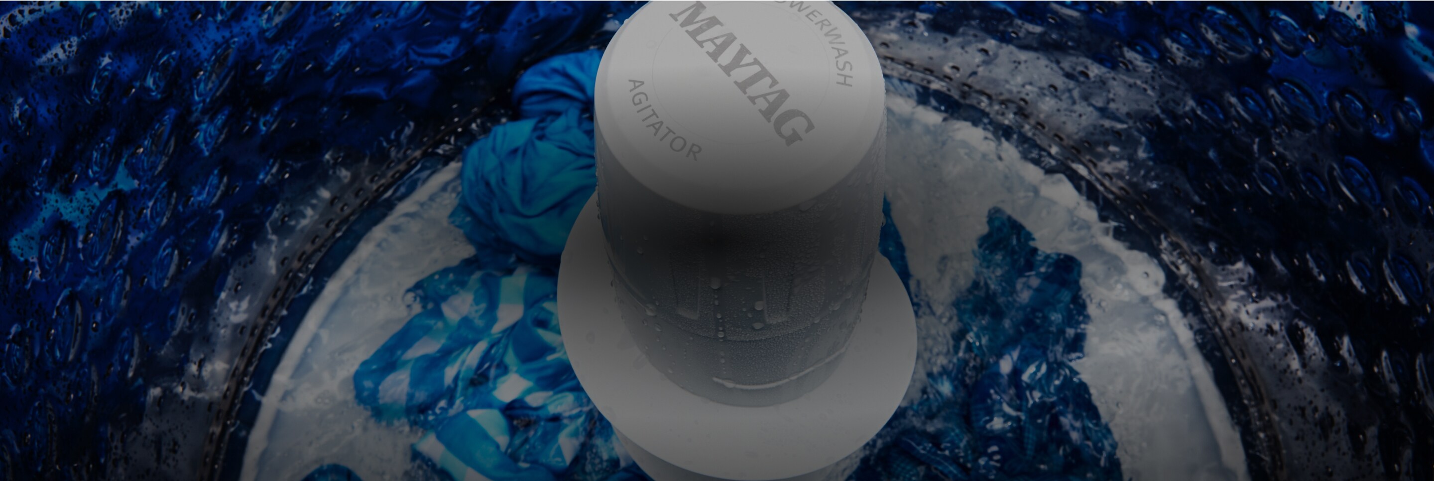 Inside a Maytag® agitator washer.