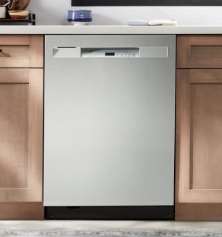 Top control dishwasher in a modern kitchen