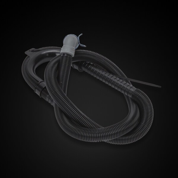 Black plastic washer drain hose