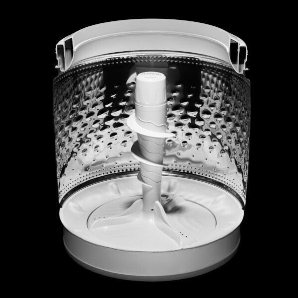 Washing machine tub with stainless steel wash basket