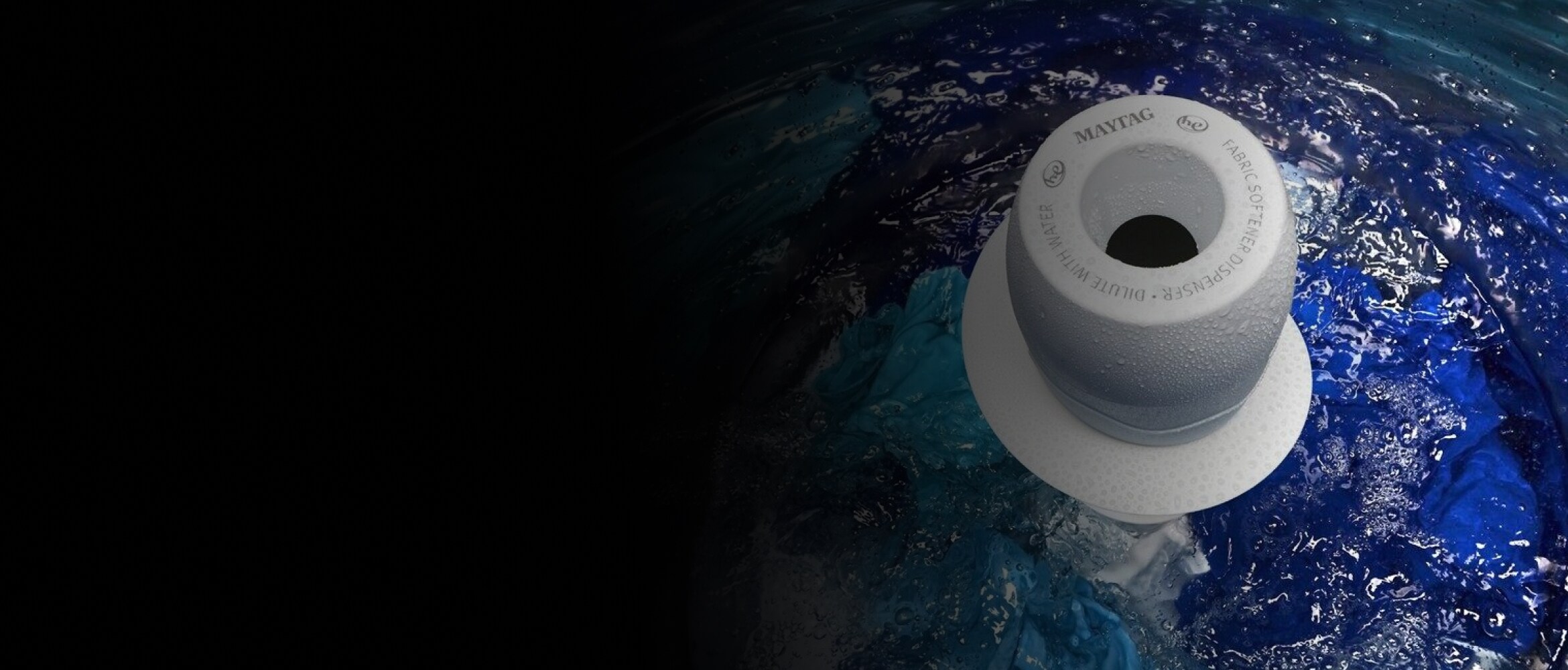 Agitator in a top load washer filled with water