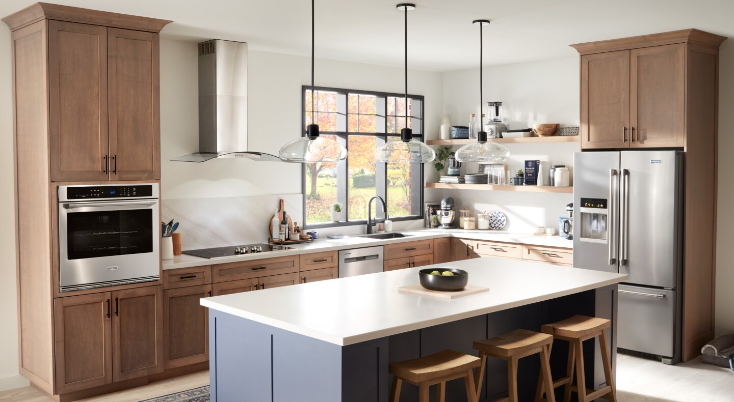 Maytag® appliances in a modern kitchen