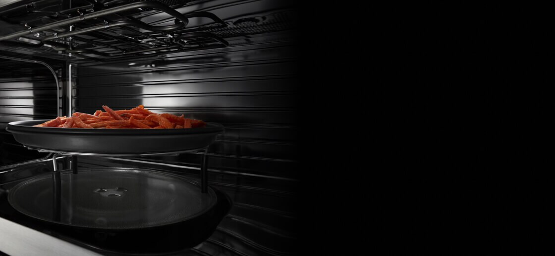 Food inside an air fry basket