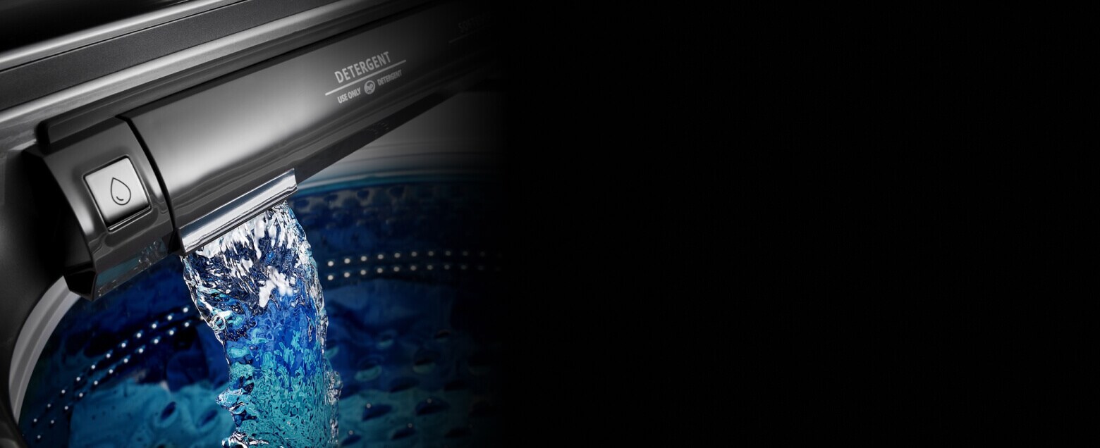 Top load washer with built-in water faucet