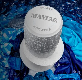Maytag® Power Agitator washing clothes