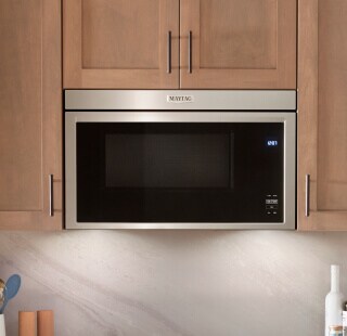 A Maytag® over-the-range microwave