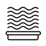 Plate with microwaves icon