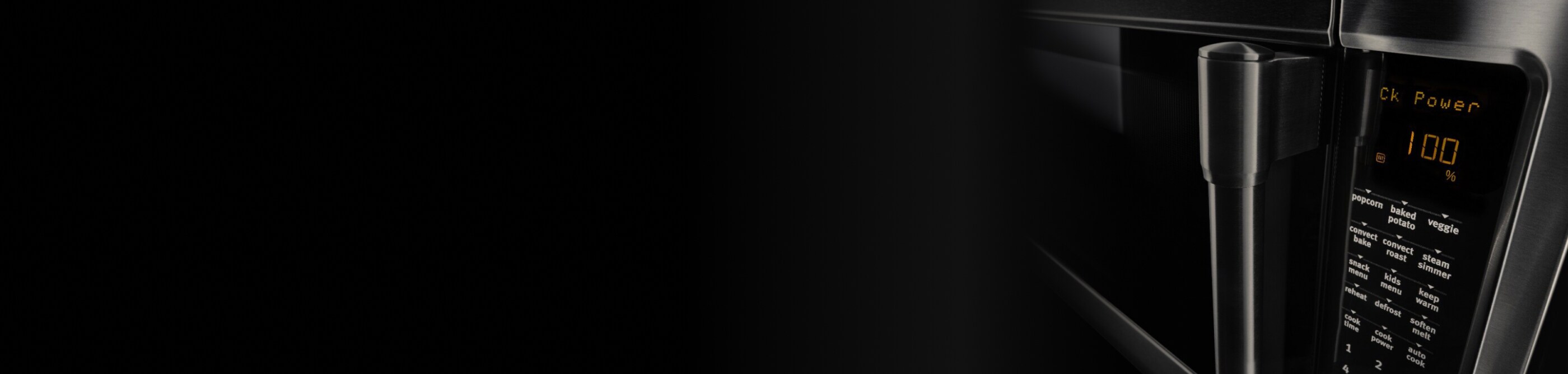 A closeup of a Maytag® microwave.