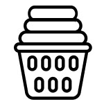 Laundry basket icon