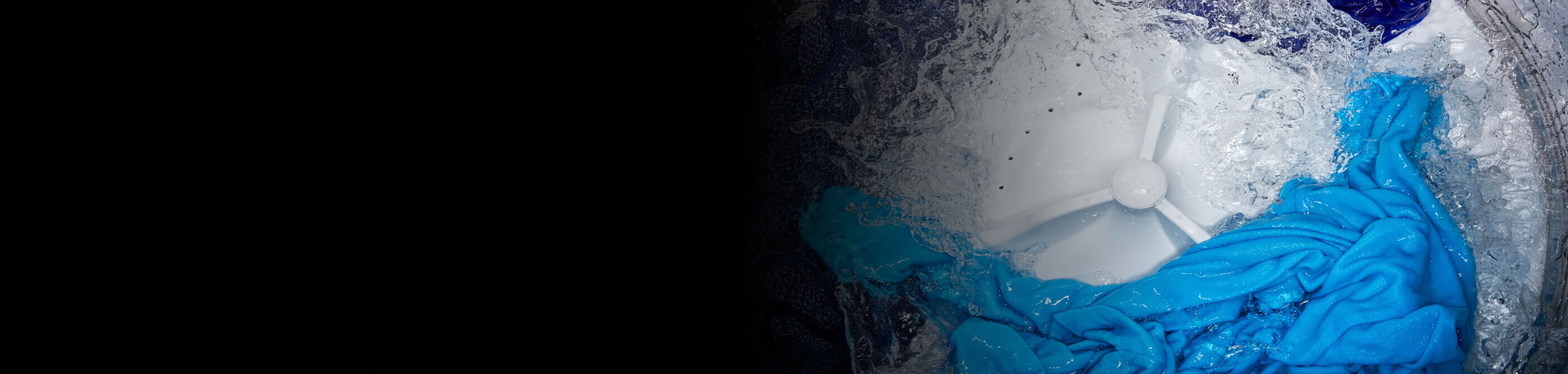 Clothing inside of a washing machine with an impeller