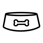 Pet food bowl icon