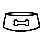 Pet food bowl icon