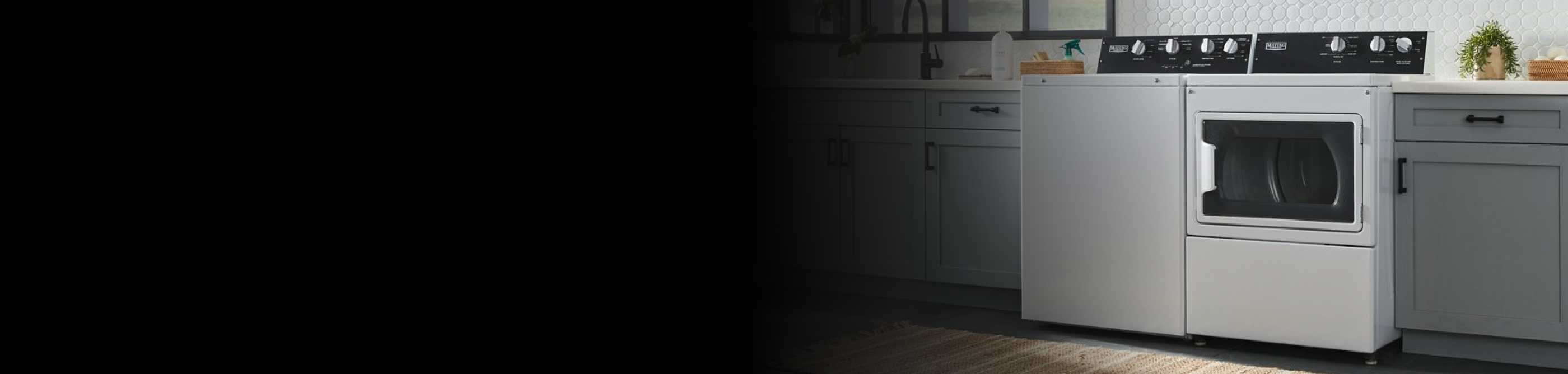 Commercial laundry pair in a home