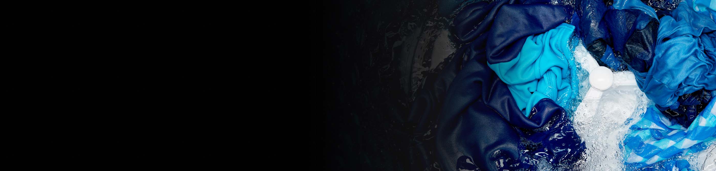 Laundry inside a washing machine