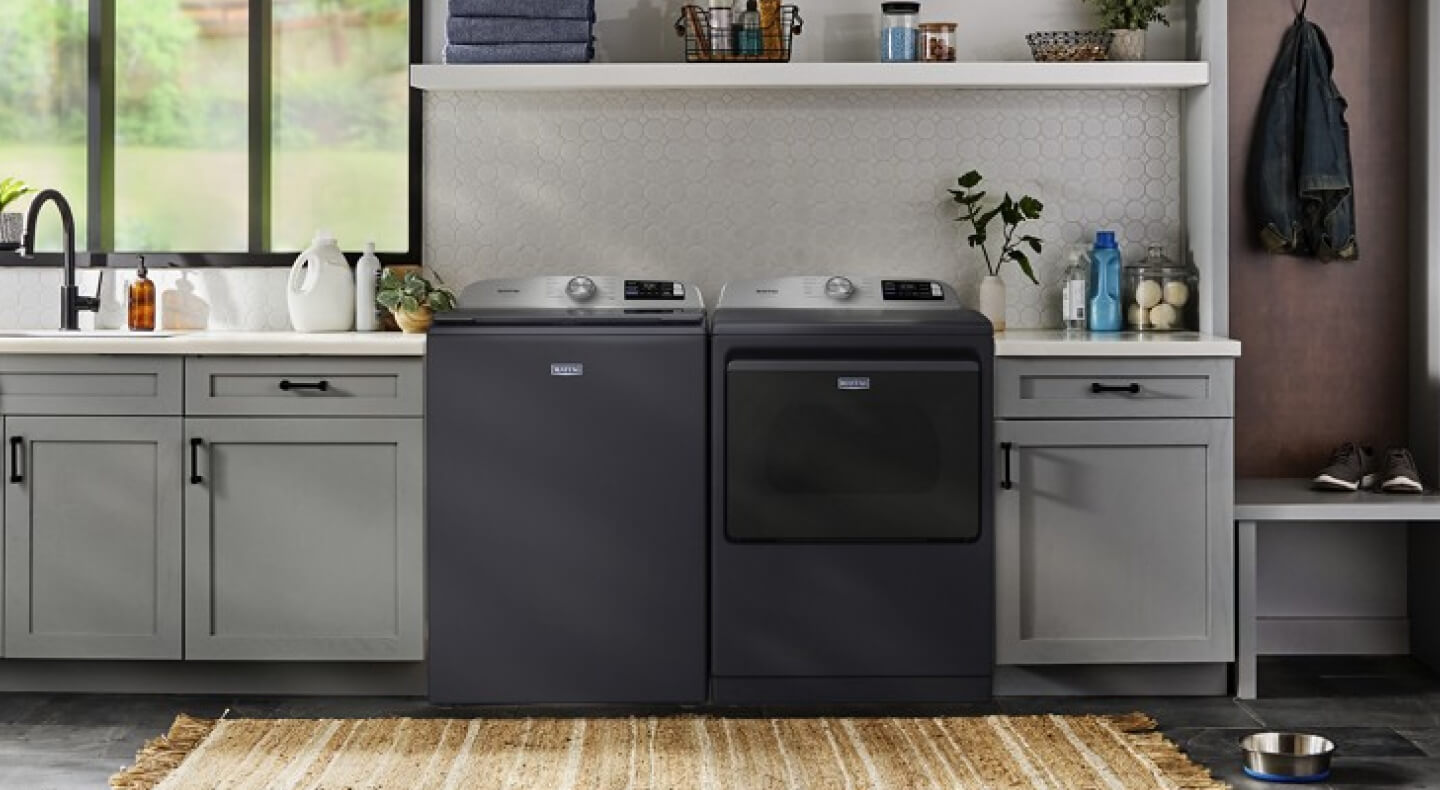 Top load washer and dryer