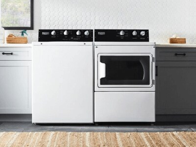 Commercial-grade residential washer and dryer set