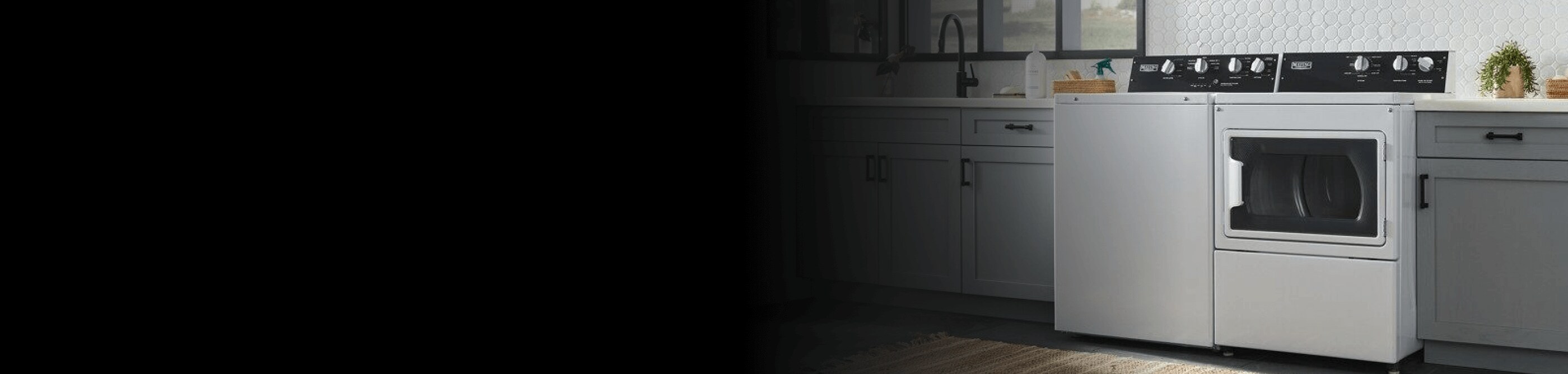 Commercial-grade residential washer and dryer set