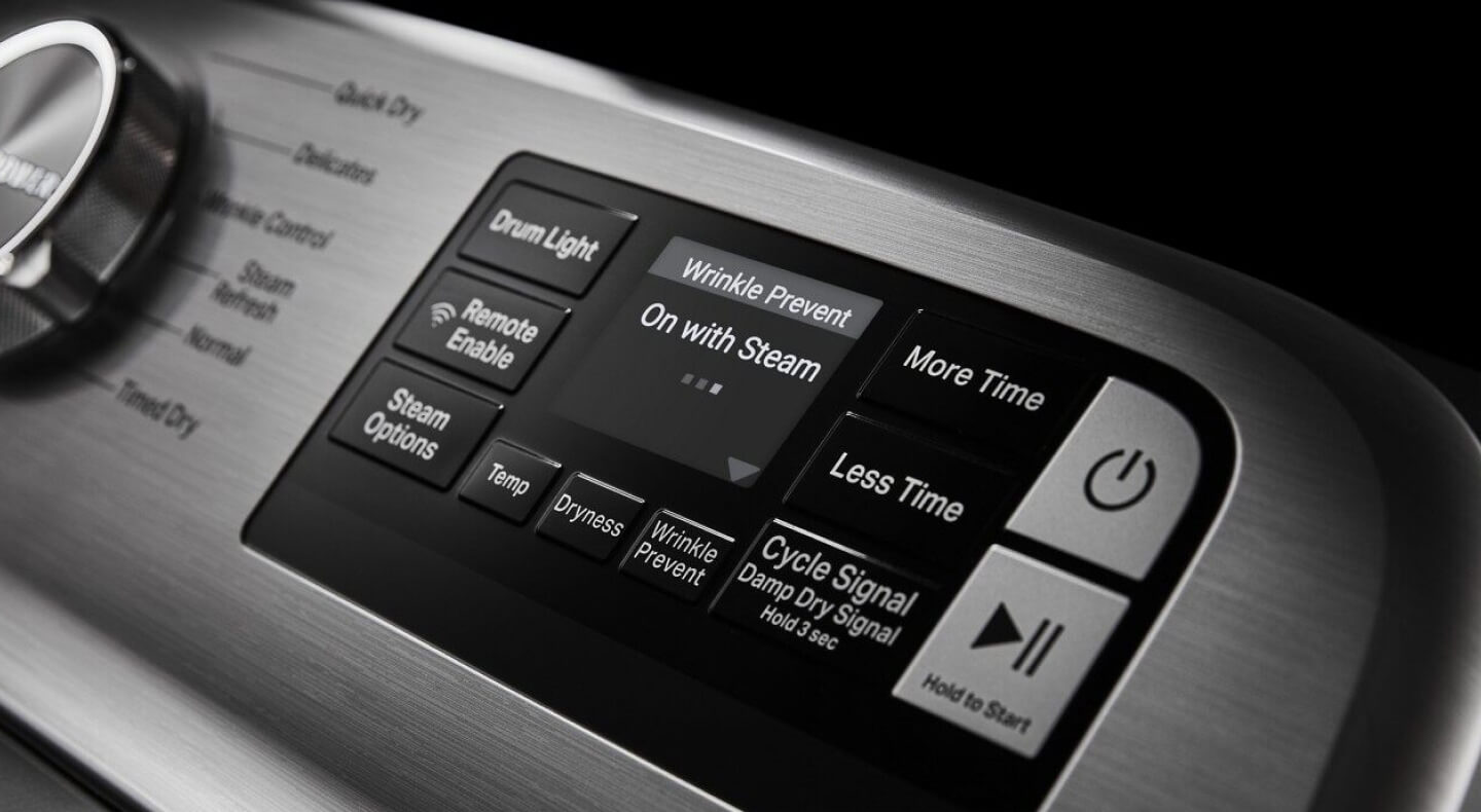 Settings on a dryer Settings on a dryer