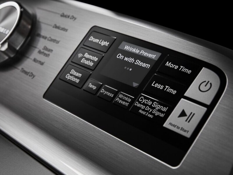 Settings on a dryer Settings on a dryer