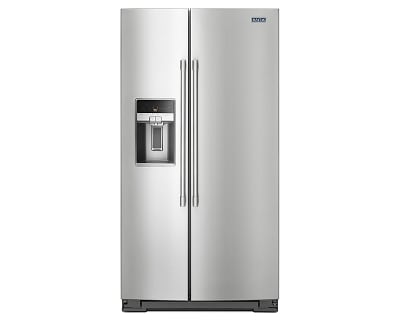 Stainless steel, Maytag® side-by-side refrigerator
