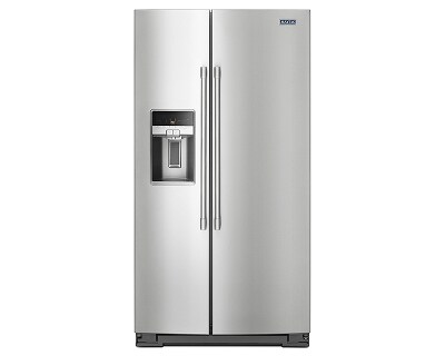 Stainless steel, Maytag® side-by-side refrigerator 