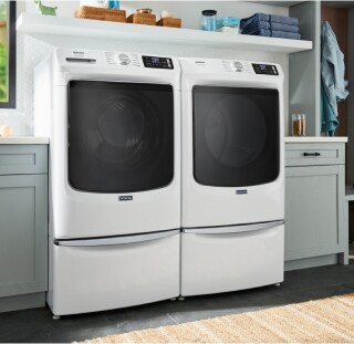 White front load washer and dryer set