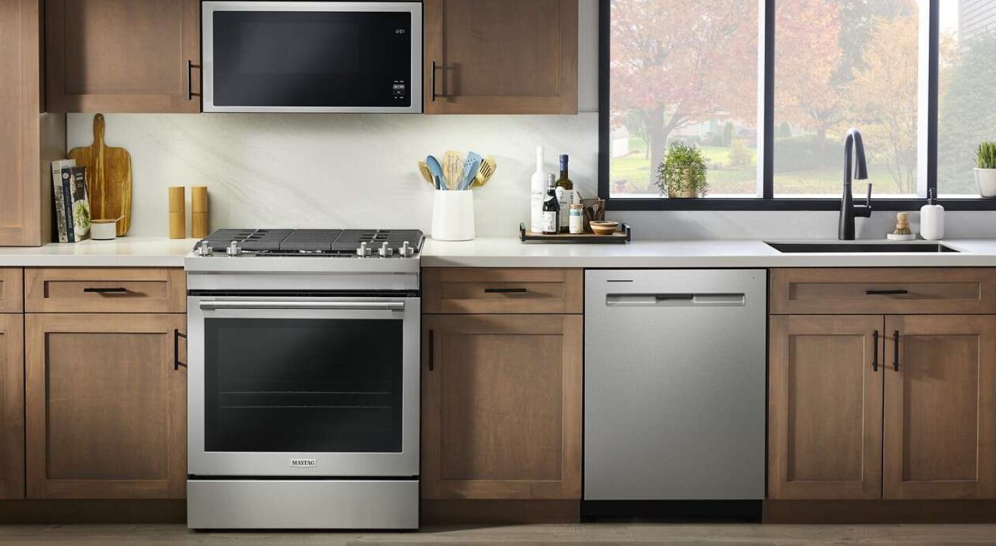 Maytag® appliances in a modern kitchen