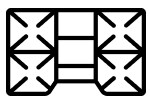 Cooktop grates icon