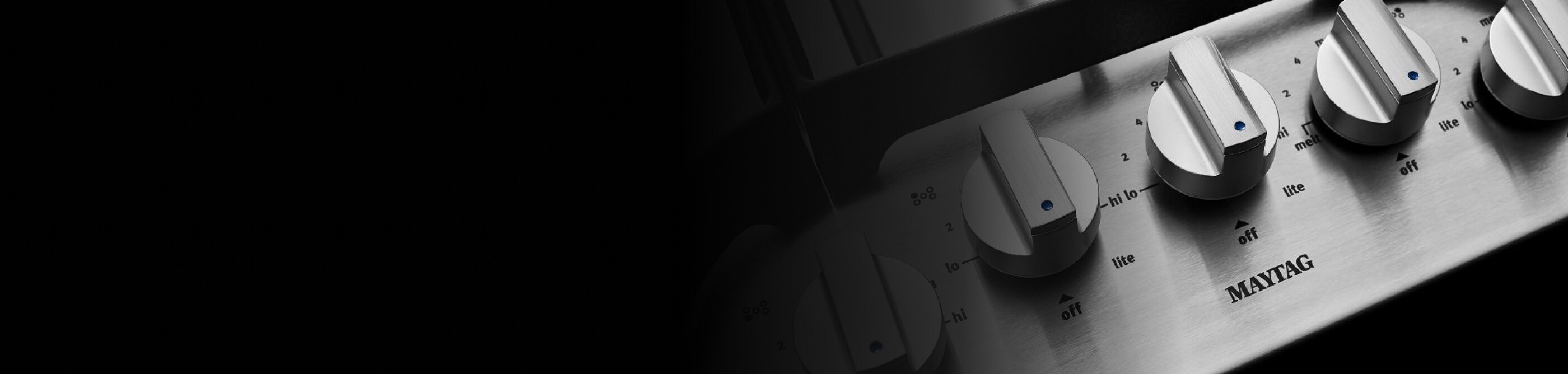 Stainless steel cooktop knobs