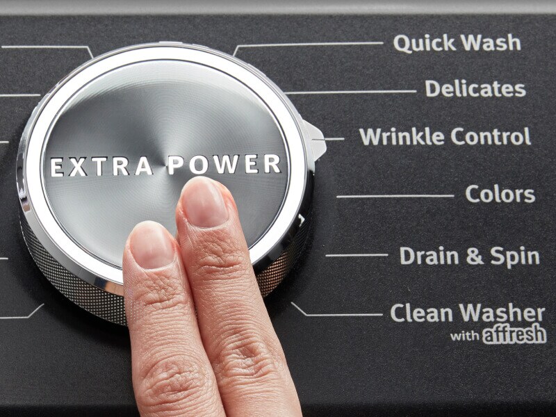 A washer console