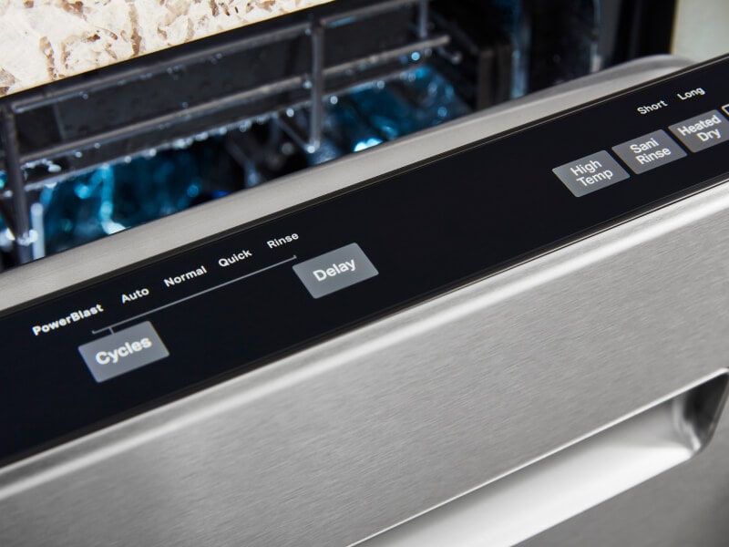 Dishwasher delay button